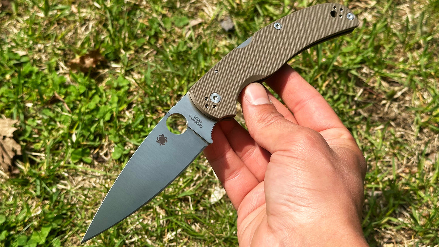Spyderco Native Chief Sprint Run LNIB C244GPDBN - Satin Bohler M390 Blade & Brown G-10 Handle Scales - Lockback w/ 4.08" Blade & 4-Way Satin Pocket Clip | Made in Golden, Colorado U.S.A. Earth
