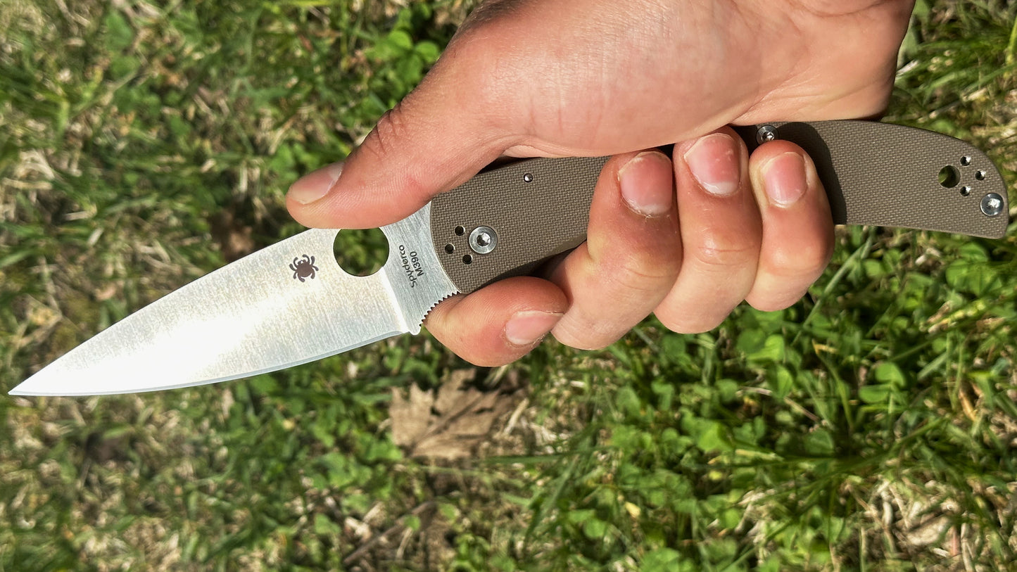Spyderco Native Chief Sprint Run LNIB C244GPDBN - Satin Bohler M390 Blade & Brown G-10 Handle Scales - Lockback w/ 4.08" Blade & 4-Way Satin Pocket Clip | Made in Golden, Colorado U.S.A. Earth