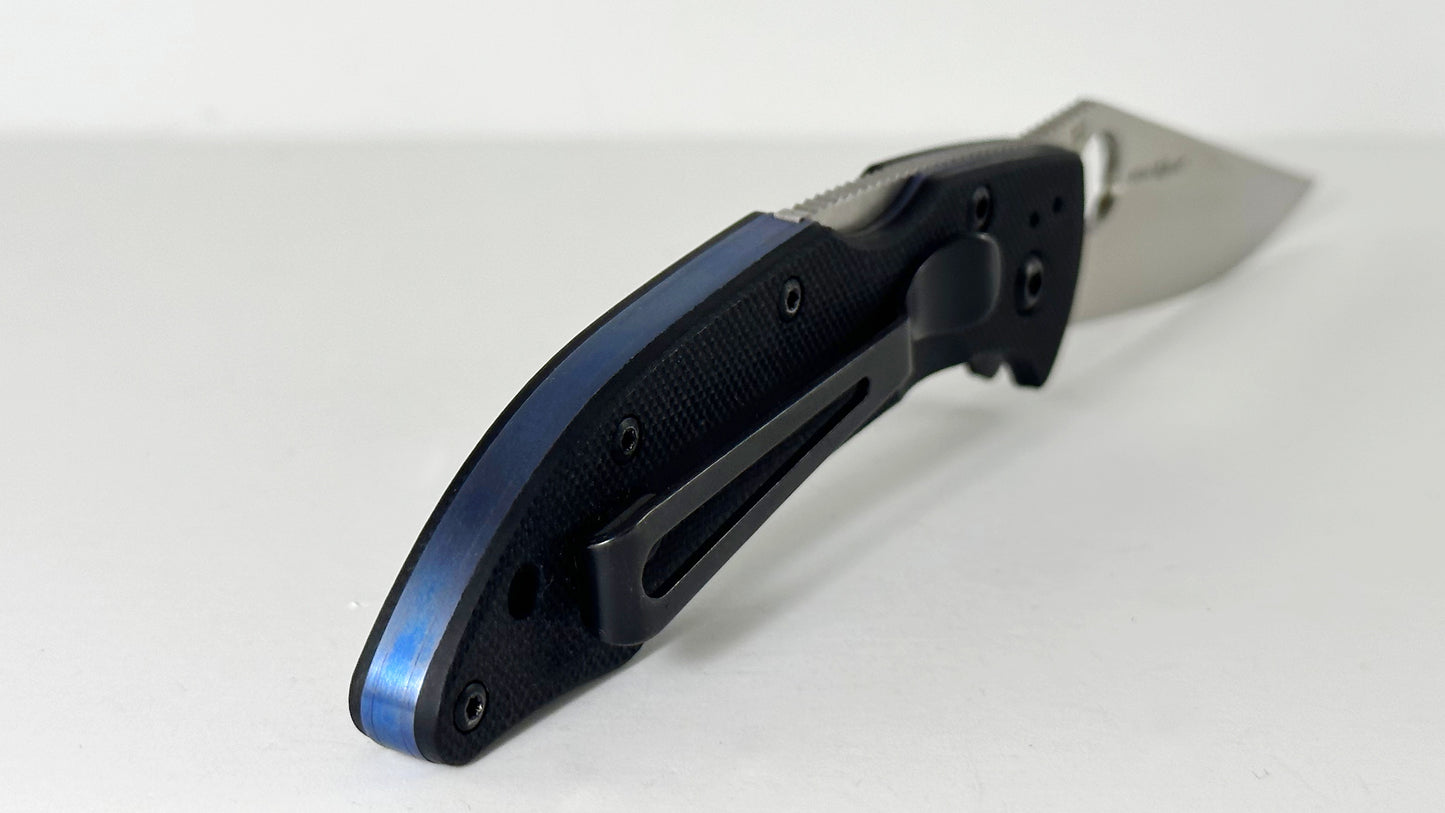 Benchmade | Harley Davidson Mini Pika 13412 Pre-Owned | Satin 9Cr13 Clip Point Blade & Black G-10 Handle - Lockback w/ Round Hole | Made in China