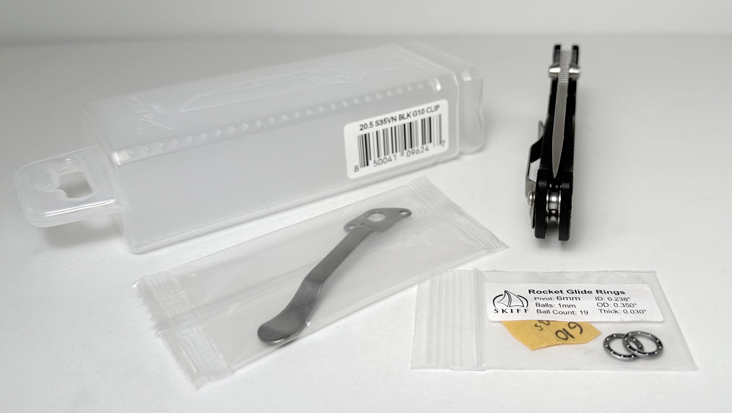 Demko AD 20.5 Pre-Owned - Stonewash 3.2" CPM-S35VN Clip Point Blade & Black G-10 Handle Scales - Shark Lock Folder w/ Dual Thumb Studs | Made in Taiwan