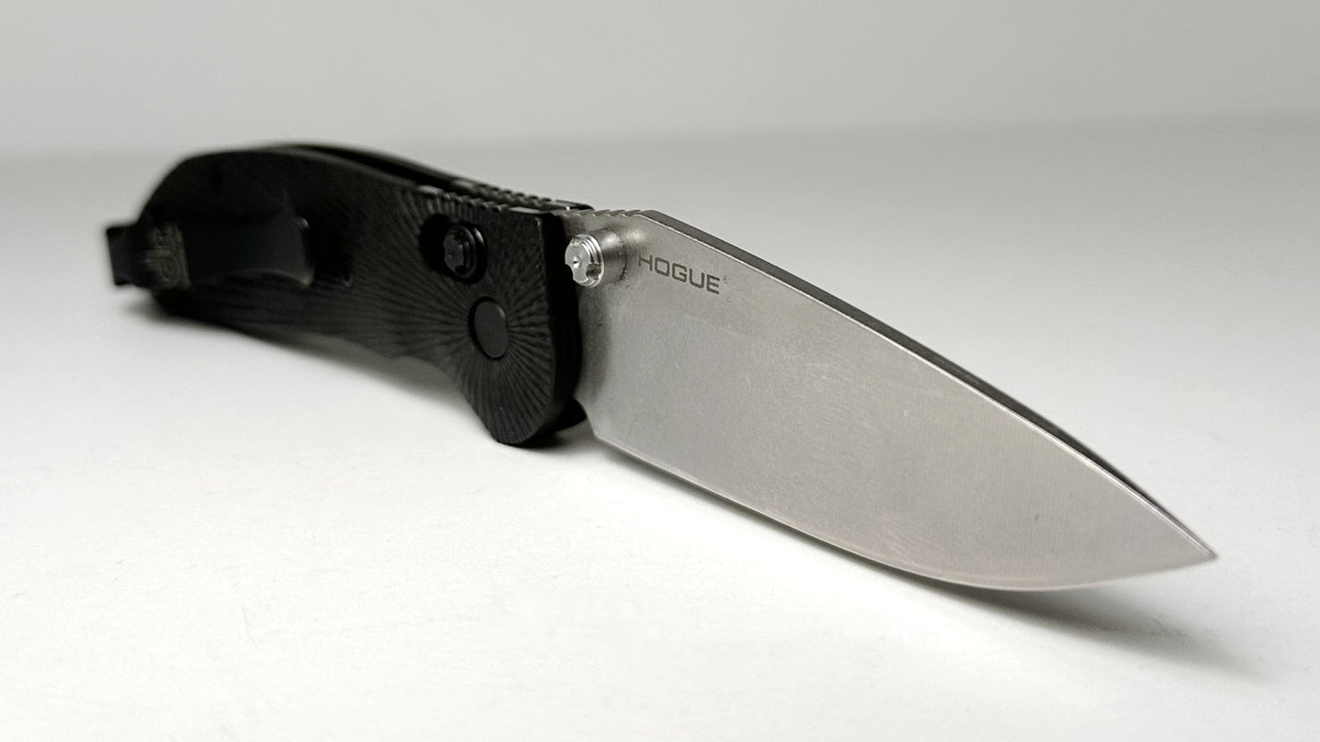 Hogue Doug Ritter Mini RSK MK1-G2 Pre-Owned LNIB 54120-EXLRSK - Tumbled CPM Magnacut Drop Point Blade & Carbon Fiber Handle - ABLE Lock Folder w/ Dual Studs | Made in USA