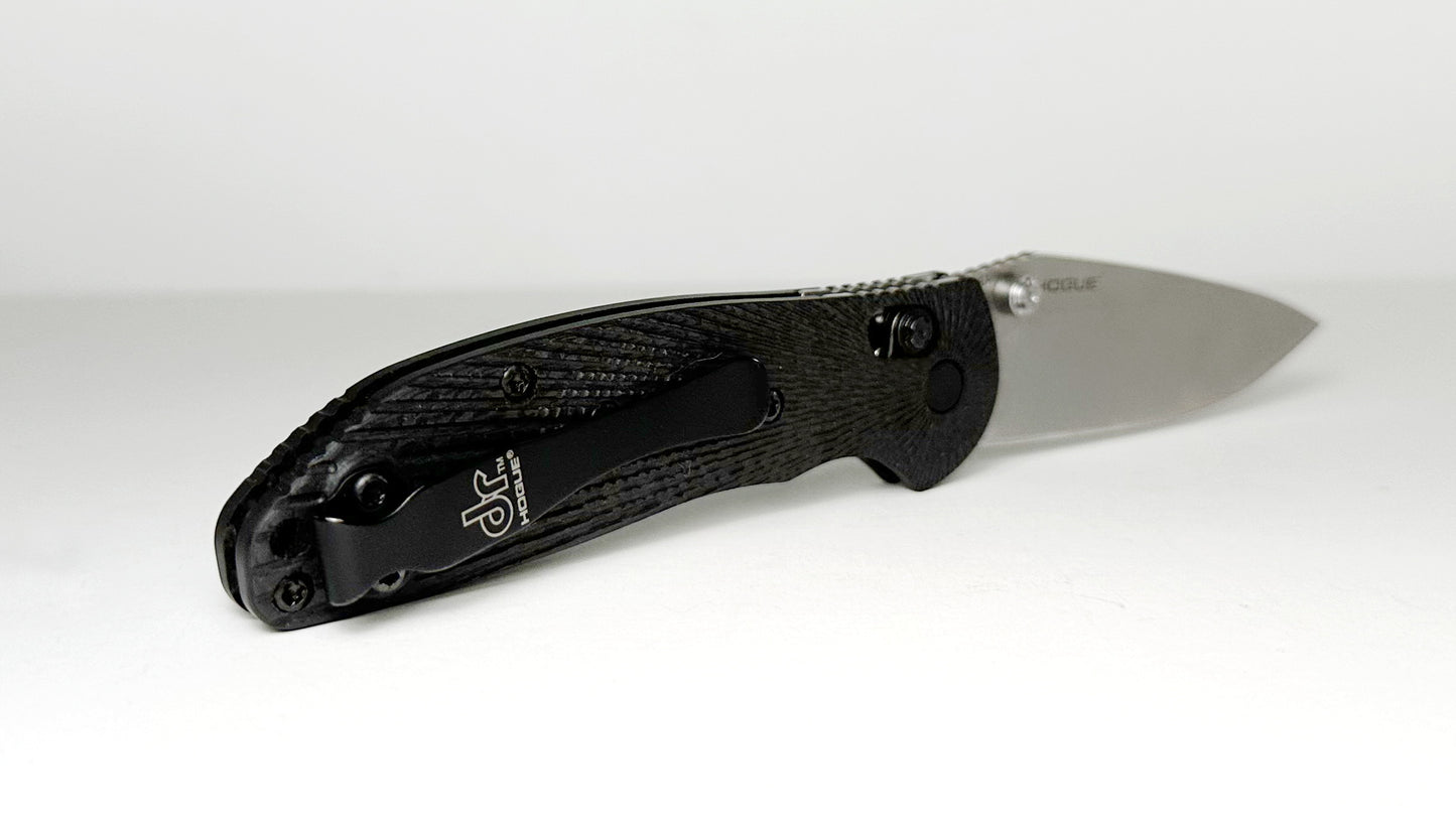 Hogue Doug Ritter Mini RSK MK1-G2 Pre-Owned LNIB 54120-EXLRSK - Tumbled CPM Magnacut Drop Point Blade & Carbon Fiber Handle - ABLE Lock Folder w/ Dual Studs | Made in USA