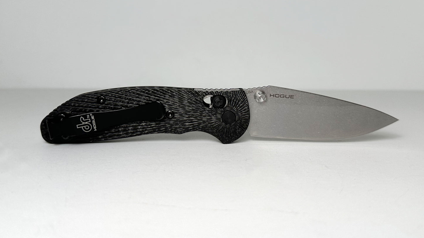 Hogue Doug Ritter Mini RSK MK1-G2 Pre-Owned LNIB 54120-EXLRSK - Tumbled CPM Magnacut Drop Point Blade & Carbon Fiber Handle - ABLE Lock Folder w/ Dual Studs | Made in USA
