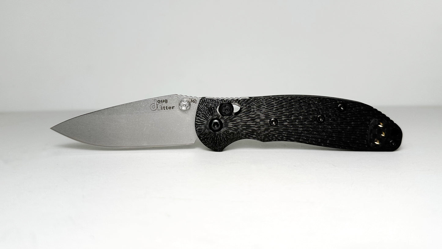 Hogue Doug Ritter Mini RSK MK1-G2 Pre-Owned LNIB 54120-EXLRSK - Tumbled CPM Magnacut Drop Point Blade & Carbon Fiber Handle - ABLE Lock Folder w/ Dual Studs | Made in USA