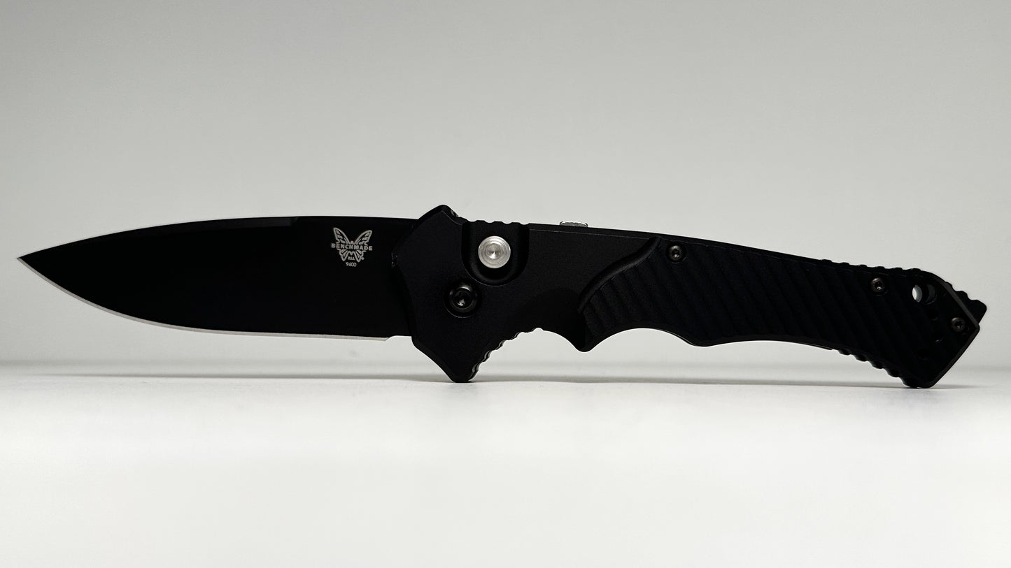 Benchmade Rukus II Automatic 9600BK PRE-OWNED Tactical Black CPM S30V & 6061-T6 Aluminum | Made in USA, 2018
