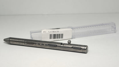 Brian Follhoelter TiBolt Pen Pre-Owned - 5.5" Titanium w/ Tip-Down Pocket Clip & Bolt-Action Mechanism | Made in USA