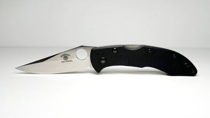 Benchmade | Harley Davidson Mini Pika 13412 Pre-Owned | Satin 9Cr13 Clip Point Blade & Black G-10 Handle - Lockback w/ Round Hole | Made in China