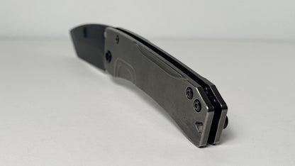 Medford Slim Midi Marauder Pre-Owned - Black PVD 3.7" CPM-S35VN Tanto Blade & Tumbled Titanium Frame Lock Handle - Black PVD Pocket Clip & Hardware | Made in USA